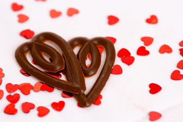 Corazones de chocolate — Foto de Stock