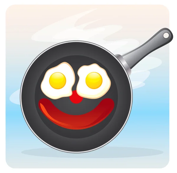 Kızarmış yumurtalı tava.