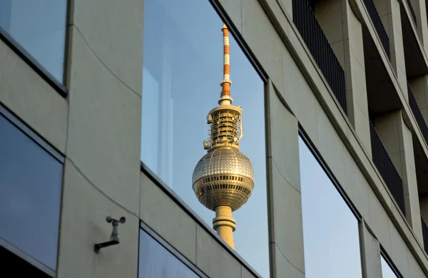 柏林Alexanderplatz的tv塔 — 图库照片