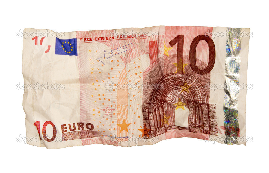 Jagged Euro bill