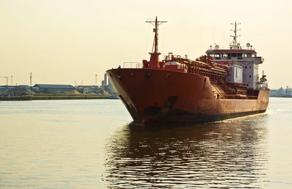 Gas tank schip Stockfoto