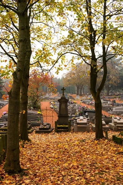 Cemetery in Autumn — Stock Photo, Image