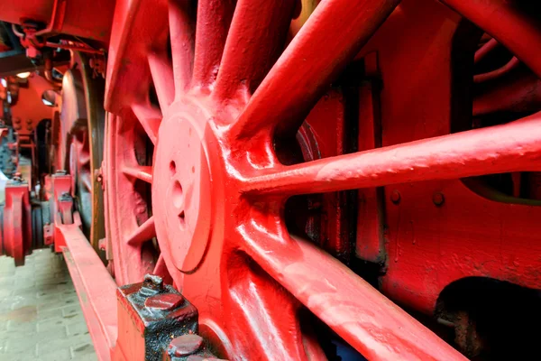 Červená lokomotiva — Stock fotografie