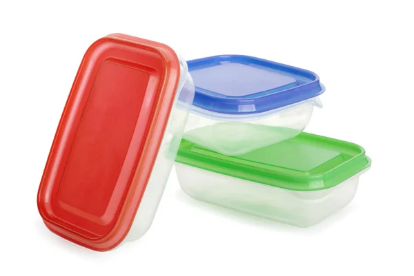 Plastic food containers — Stock Photo, Image