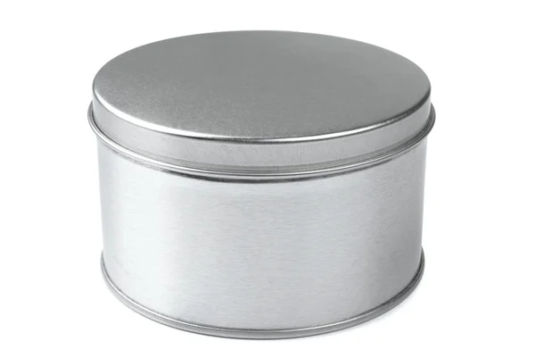 Metal round box — Stock Photo, Image