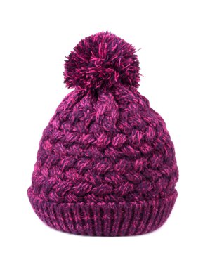 Mor bobble şapka 