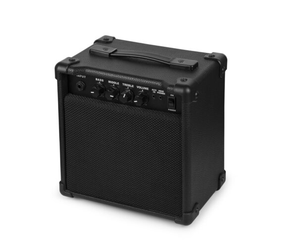 Bass amplifier on a white background