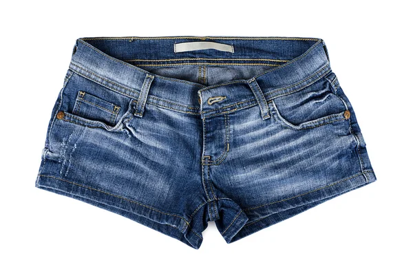 Blauwe demin shorts — Stockfoto