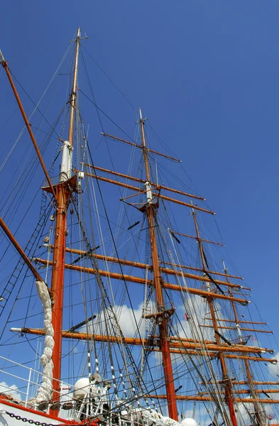 Masts of a sailing ship — Stock Photo, Image