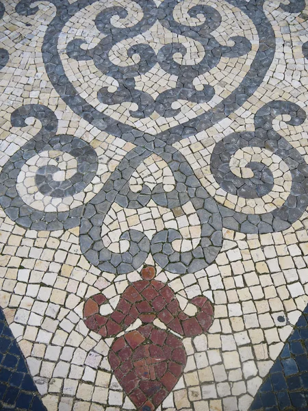 Pavé typique de mosaïque portugaise — Photo