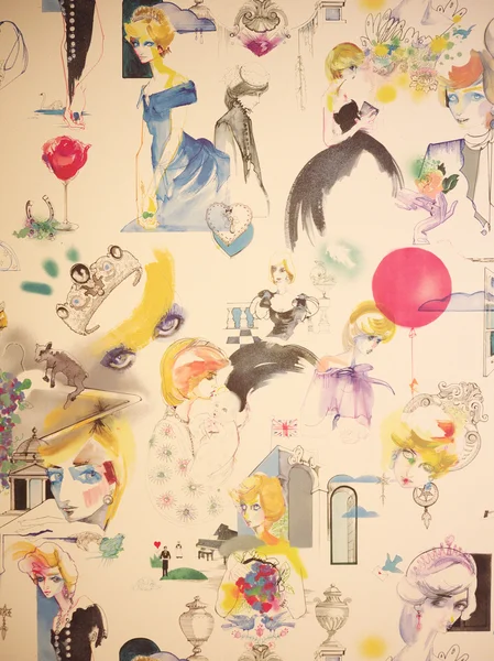Wallpaper in the refurbished Kensington Palace, London — Stock Image Wallpaper in the refurbished Kensington Palace, London Stock Photo