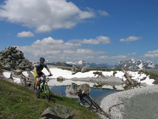 Horské cyklisty — Stock fotografie