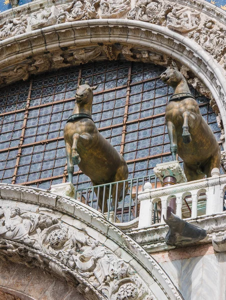 Front facade of the cathedral of Venice — Stock Photo, Image