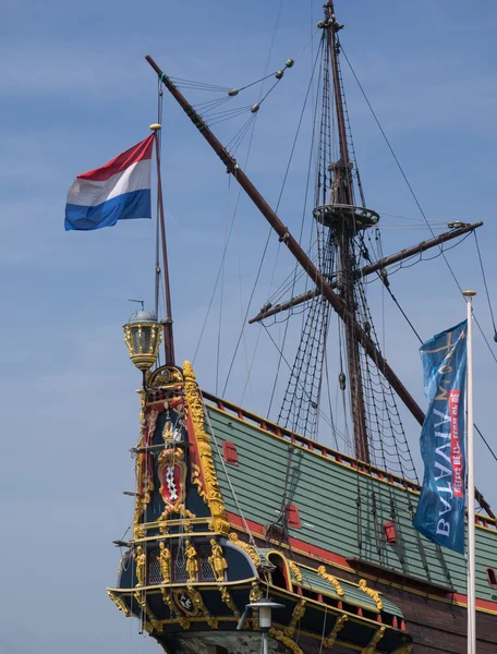 Batavia tarihi uzun gemi Stern — Stok fotoğraf