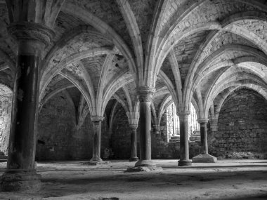 Arches at Battle Abbey at Hastings clipart