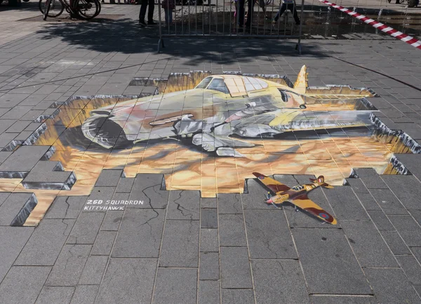 Street painting en 3D — Foto de Stock