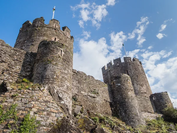 Utsidan av conwy castle, wales — Stockfoto