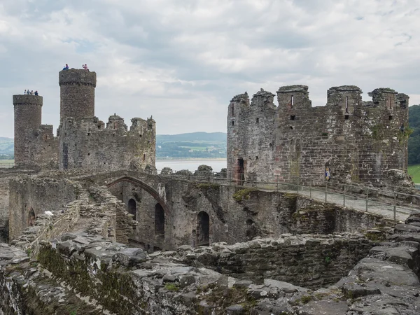 Вид на замок Конві, Уельс — стокове фото