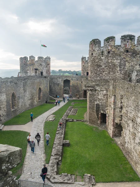 Vista sobre el Castillo de Conwy, Gales — Foto de Stock