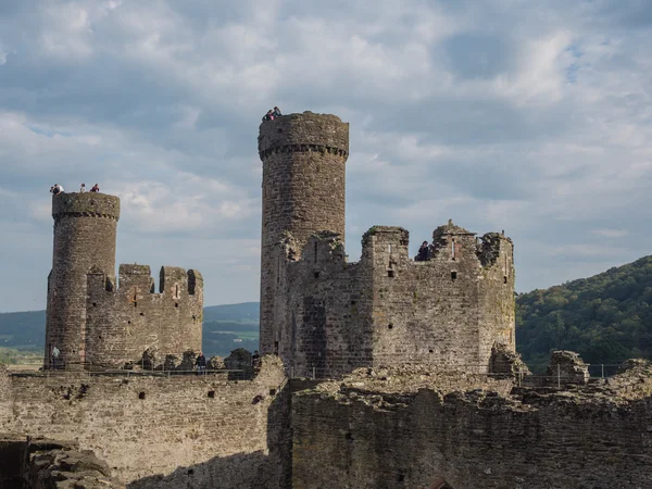 Widok na zamek conwy, Walia — Zdjęcie stockowe