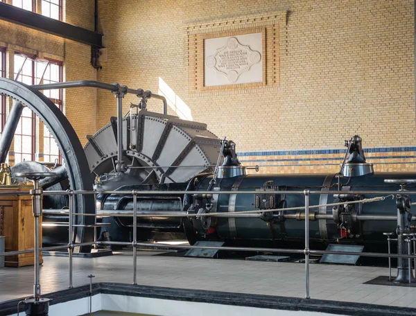 Machine room of historic steam pumping station — Stock Photo, Image