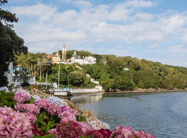 Utsikt over byen Portmeirion – stockfoto