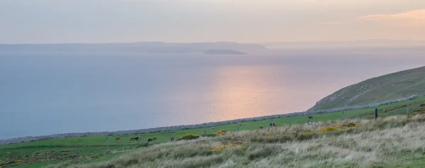 Pôr do sol da costa Great Ormes Head — Fotografia de Stock