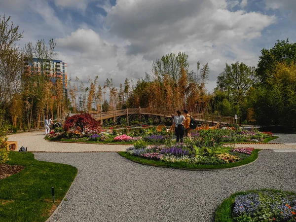 Китайський павільйон на міжнародному садівництві Floriade Expo в Almere 2022 — стокове фото