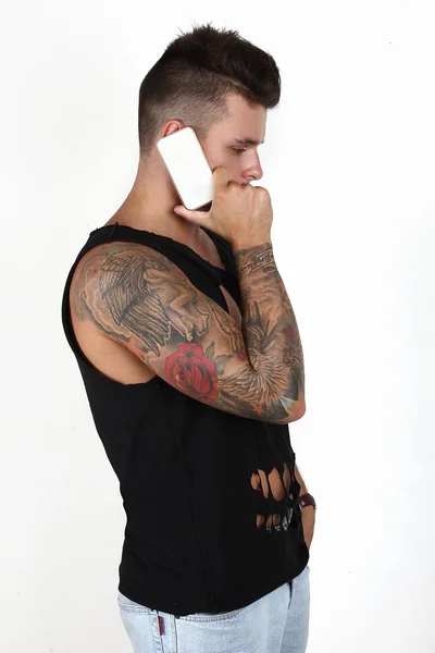 Mannlig tatovering – stockfoto