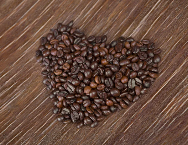 Koffiebonen hart — Stockfoto