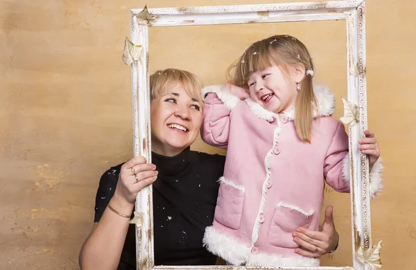 Glad mamma och dotter — Stockfoto