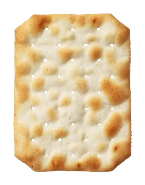 Cracker acqua isolato su sfondo bianco, primo piano — Foto Stock