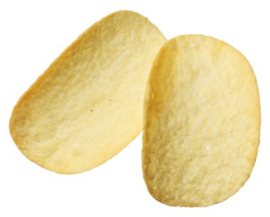 Patates cipsi beyaz arkaplanda izole