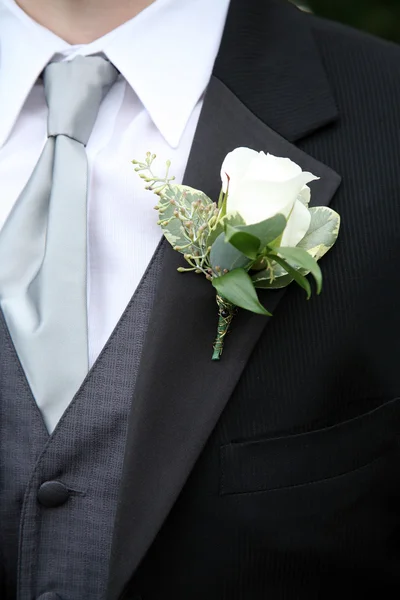 Boutonniere on Suit — Stock Photo, Image