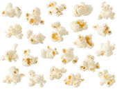 Popcorn izolált fehér alapon