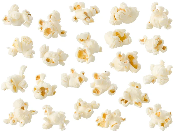 Popcorn isoliert auf weißem Hintergrund — Stockfoto