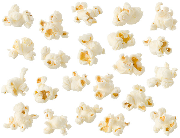 Popcorn isolated on white background