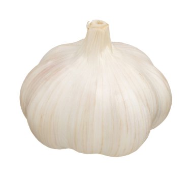 beyaz zemin üzerine sarımsak izole, yakın çekim.