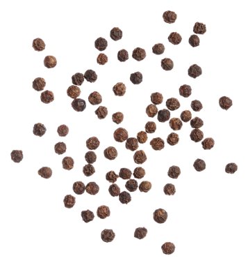 Black pepper isolated on white background clipart