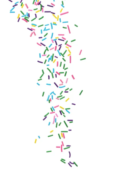 Sprinkles doces coloridos isolados no fundo branco Imagens De Bancos De Imagens