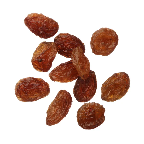 Raisins isolated on white background, close up — Stock Photo, Image