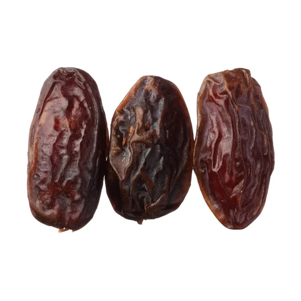 Dried medjool dates isolated on white background — Stock Photo, Image