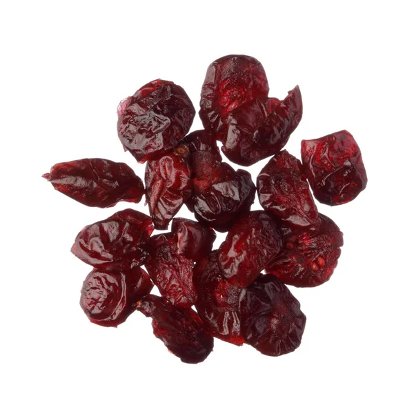 Dried cranberries isolated on white background — Stock Photo, Image