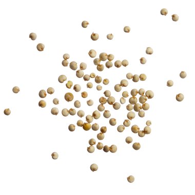 Beyaz arka plan üzerinde izole quinoa tohumları