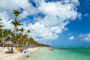 Luxury resort beach in Punta Cana, Dominican Republic clipart