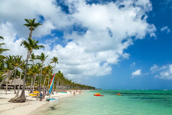Пляж класса люкс в Пунта-Кана, Доминиканская Республика Лицензионные Стоковые Изображения