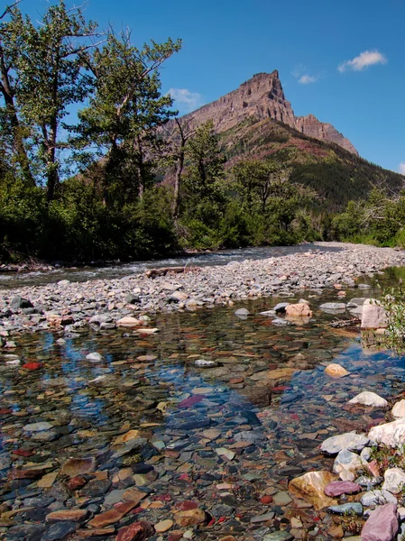 Clear Rockey Creek with Mountain Peak — Stock Photo, Image