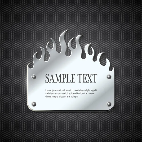 Fire metal sign Royalty Free Stock Illustrations