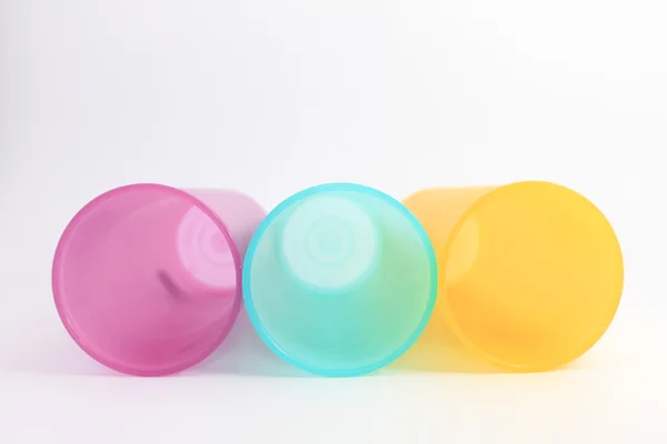 Coloridas tazas largas de plástico — Foto de Stock