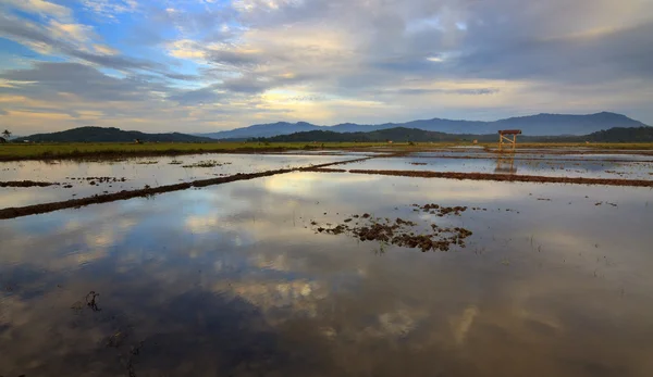 Scena rurale nel profondo Borneo, Sabah, Malesia — Foto Stock